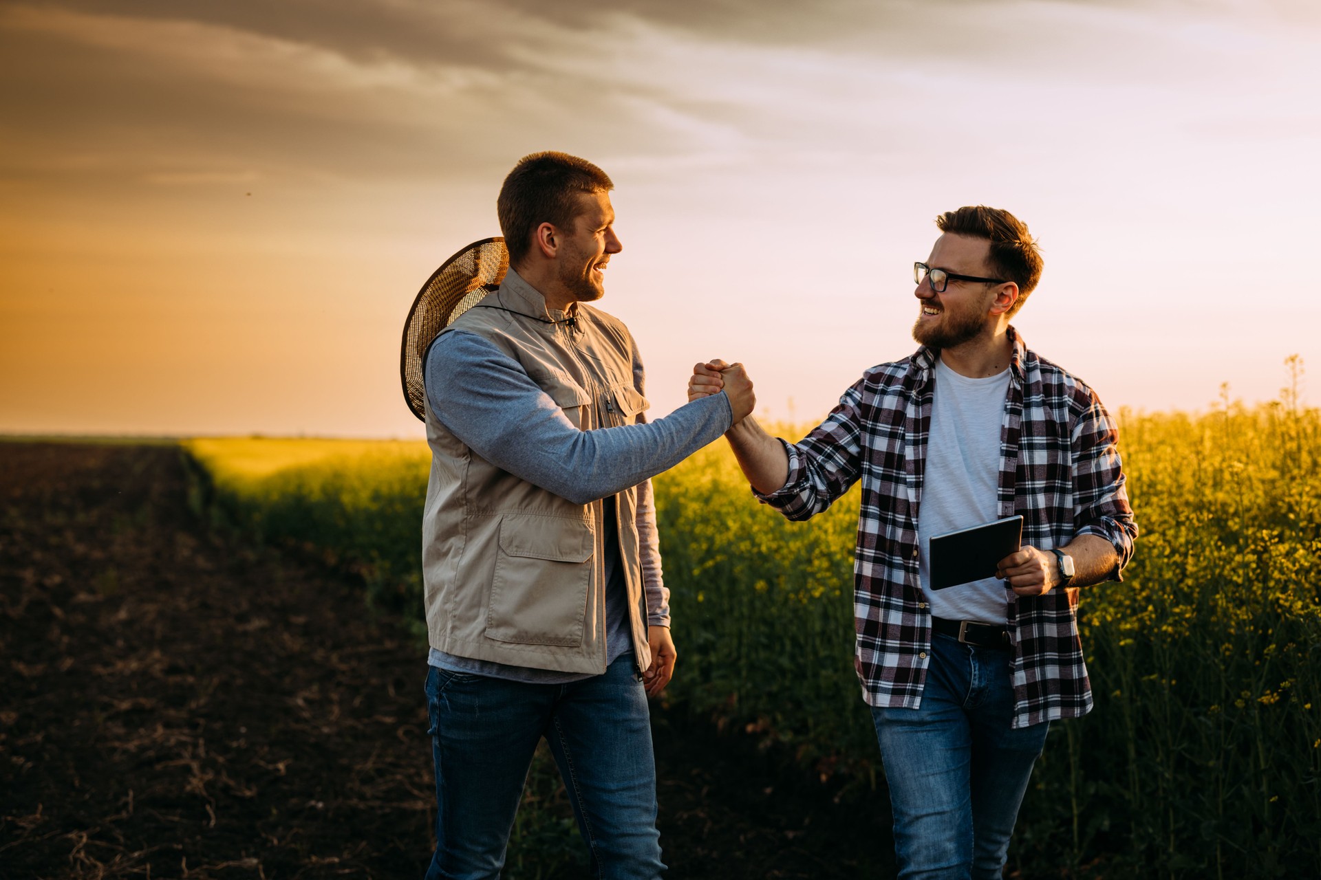 farmers on field